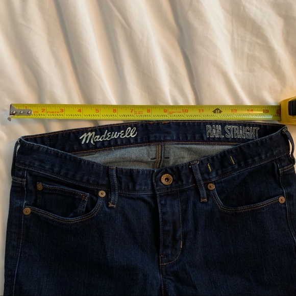 Madewell Dark Rinse Rail Straight - Picture 4 of 6